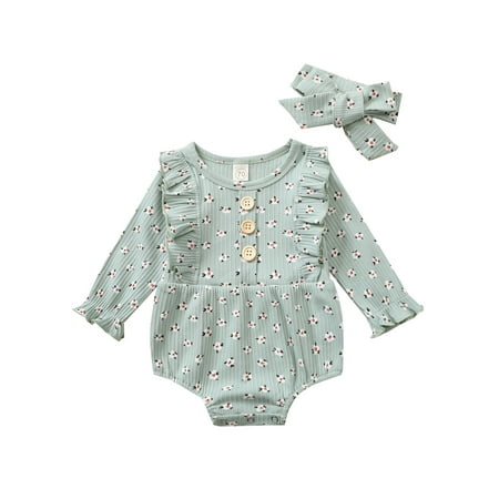 Qiylii Baby Floral Print Clothes Set Long Sleeve Ruffle Romper+Bow-knot Headband
Qiylii Baby Floral Print Clothes Set Long Sleeve Ruffle Romper+Bow-knot Headband