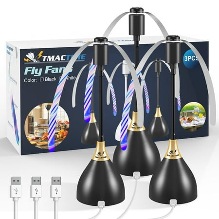 TMACTIME Fly Fan for Table Food Fan for Indoor Outside Portable Outdoor Picnic Fan Batteries Powered Table Fly Fan for Restaurant Party Home Outdoor Dinner 3 Pack(Black)
TMACTIME Fly Fan for Table Food Fan for Indoor Outside Portable Outdoor Picnic Fan Batteries Powered Table Fly Fan for Restaurant Party Home Outdoor Dinner 3 Pack(Black)
