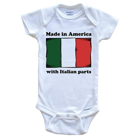 Made in America with Italian Parts Funny Italy Flag One Piece Baby Bodysuit 0-3 Months White
Made in America with Italian Parts Funny Italy Flag One Piece Baby Bodysuit 0-3 Months White