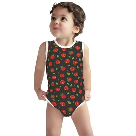 Vsdgher Tomatoes1 Print Baby Unisex Baby Cotton Sleeveless Bodysuits Soft and velvety comfortable and breathable
Vsdgher Tomatoes1 Print Baby Unisex Baby Cotton Sleeveless Bodysuits Soft and velvety comfortable and breathable