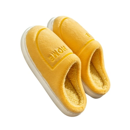 Daeful Womens Casual Slip On Home Shoe Indoor Breathable Winter Warm House Slippers Yellow 5.5-6
Daeful Womens Casual Slip On Home Shoe Indoor Breathable Winter Warm House Slippers Yellow 5.5-6