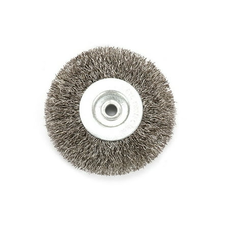 3 Inch 6mm Arbor Stainless Steel Wire Wheel Brush For Bench Grinder Abrasive