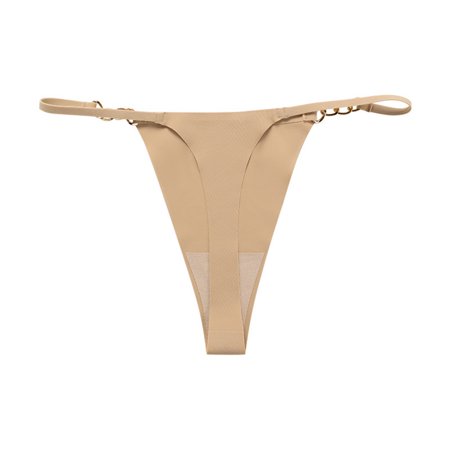 HEVIRGO Solid Color Cotton Crotch Ice Silk Sexy G-string Metal Stitch Strap Low Waist Thong Briefs
HEVIRGO Solid Color Cotton Crotch Ice Silk Sexy G-string Metal Stitch Strap Low Waist Thong Briefs
