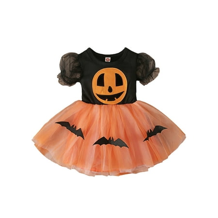 Halloween Toddler Girls Dress Color Matching Pumpkin Bat Mesh Puff Short Sleeve Lace Tutu Princess Skirt
Halloween Toddler Girls Dress Color Matching Pumpkin Bat Mesh Puff Short Sleeve Lace Tutu Princess Skirt