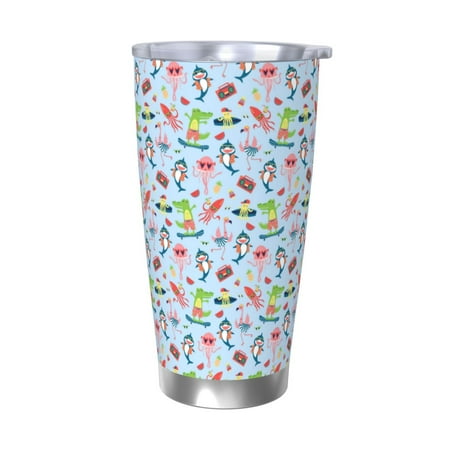 Qekee Cartoon Animals Print 20OZ Car Cup Stainless Steel Vacuum Insulated Tumbler Tumbler Cup With Lid And Straw Travel Coffee Mug-Without Straw
Qekee Cartoon Animals Print 20OZ Car Cup Stainless Steel Vacuum Insulated Tumbler Tumbler Cup With Lid And Straw Travel Coffee Mug-Without Straw