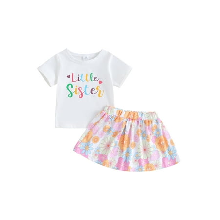 Qtinghua Toddler Baby Girls Sister Matching Outfits Letter Print Short Sleeve T-shirt Tops Flower Print Skirts 2Pcs Clothes White 2-3 Years
Qtinghua Toddler Baby Girls Sister Matching Outfits Letter Print Short Sleeve T-shirt Tops Flower Print Skirts 2Pcs Clothes White 2-3 Years