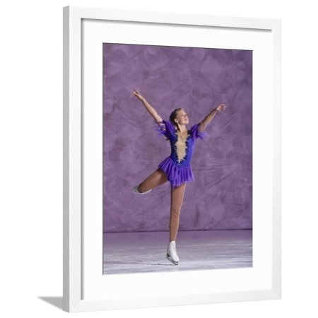 Young Female Figure Skater Framed Print Wall Art