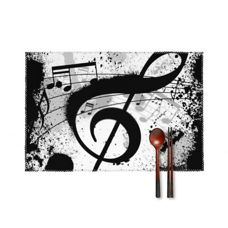 Music Notes Dinner Placemats Set of 4 Kitchen Table Placemats 18 * 12 Inches Place Mats Dining Tables Indoor for Kitchen Table Washable Decorations
Music Notes Dinner Placemats Set of 4 Kitchen Table Placemats 18 * 12 Inches Place Mats Dining Tables Indoor for Kitchen Table Washable Decorations
