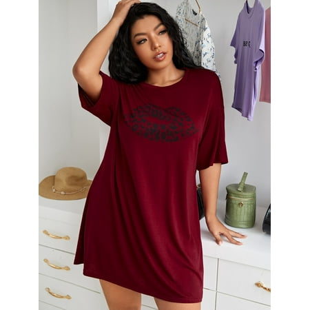 Women s Plus Sleep Lounge Lips Print Night Dress 021112W21153
Women s Plus Sleep Lounge Lips Print Night Dress 021112W21153