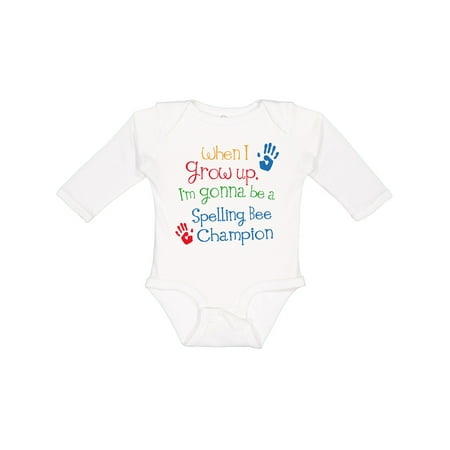 Inktastic Spelling Bee Champion Future Gift Baby Boy or Baby Girl Long Sleeve Bodysuit
Inktastic Spelling Bee Champion Future Gift Baby Boy or Baby Girl Long Sleeve Bodysuit