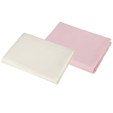 American Baby Company Cotton Percale Crib Sheet - 2 Pack, Ecru/Pink