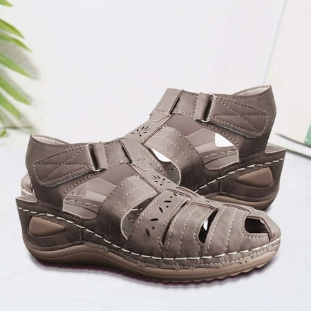 Sunhillsgrace Shoes For Women Sandals Women s Fashion Roman Style Hook&Loop Cover Foot Open Toe Wedge Casual Sandals
Sunhillsgrace Shoes For Women Sandals Women s Fashion Roman Style Hook&Loop Cover Foot Open Toe Wedge Casual Sandals