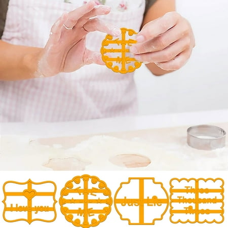 Grofry Cookie Molds Easy to Release Letters Design Hollow-out Good Wishes Cookie Form for Bakery C
Grofry Cookie Molds Easy to Release Letters Design Hollow-out Good Wishes Cookie Form for Bakery C