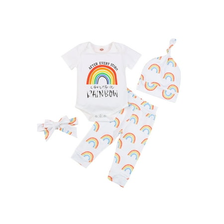 Baby Boy Girl Clothes Set Short Sleeve Romper Pants Headband Hats 4Pcs Outfits
Baby Boy Girl Clothes Set Short Sleeve Romper Pants Headband Hats 4Pcs Outfits