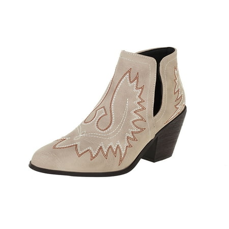 jsaierl Embroidered Retro Women s Boots Ankle Boots Fashion Women s Ankle Boots