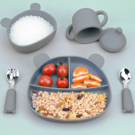 Lochimu 5 Pcs Silicone Baby Feeding Set Infant Dinnerware with Baby Suction Bowl Plate for Baby Spoons Fork Cups Toddler Bowls Dishes Kids Utensils Divided Plate Eating Supplies
Lochimu 5 Pcs Silicone Baby Feeding Set Infant Dinnerware with Baby Suction Bowl Plate for Baby Spoons Fork Cups Toddler Bowls Dishes Kids Utensils Divided Plate Eating Supplies