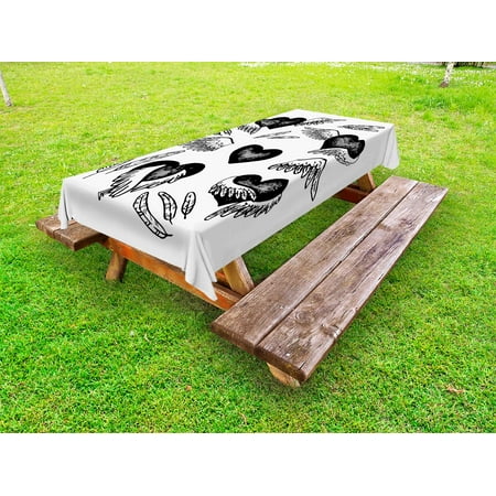 Feather Outdoor Tablecloth Romantic Hearts with Wings Valentine s Day Themed Sketch Style Love Image Decorative Washable Fabric Picnic Tablecloth 58 X 104 Inches Black and White by Ambesonne
Feather Outdoor Tablecloth Romantic Hearts with Wings Valentine s Day Themed Sketch Style Love Image Decorative Washable Fabric Picnic Tablecloth 58 X 104 Inches Black and White by Ambesonne