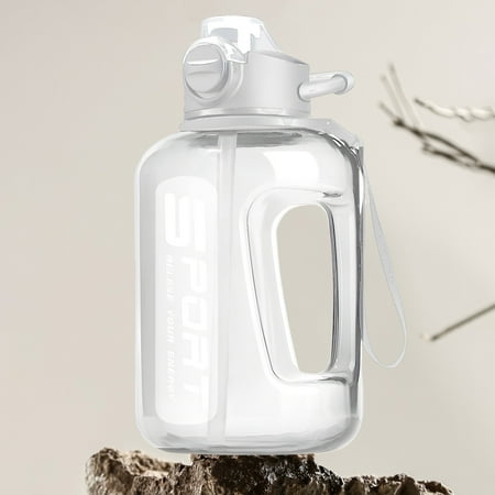Usupdd Cup Water Bottle Water Bottle with Graduation Marking Drinking Water Bottle with Straw Leakproof Sports Water Bottle for Gym Camping Outdoor White and Black
Usupdd Cup Water Bottle Water Bottle with Graduation Marking Drinking Water Bottle with Straw Leakproof Sports Water Bottle for Gym Camping Outdoor White and Black
