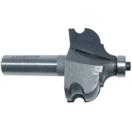Magnate 4801 French Provincial Router Bit — 1-1/8 Cutting Length; 1/4 3/8 1/8 Radius; 1/2 Shank Diameter; 1-3/4 Overall Diameter; 1-1/2 Shank Length
Magnate 4801 French Provincial Router Bit — 1-1/8 Cutting Length; 1/4 3/8 1/8 Radius; 1/2 Shank Diameter; 1-3/4 Overall Diameter; 1-1/2 Shank Length