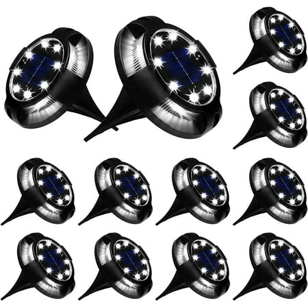 Solar Ground Lights Outdoor 12 Packs 12 LED Disk Lights Solar Powered Waterproof New In-ground Lights For Garden Deck Stair Step Lawn Patio Driveway Walkway Pathway Yard decoration(White Light 12PACK)
Solar Ground Lights Outdoor 12 Packs 12 LED Disk Lights Solar Powered Waterproof New In-ground Lights For Garden Deck Stair Step Lawn Patio Driveway Walkway Pathway Yard decoration(White Light 12PACK)