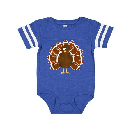 Inktastic Thanksgiving Craft Paper Football Turkey Gift Baby Boy or Baby Girl Bodysuit