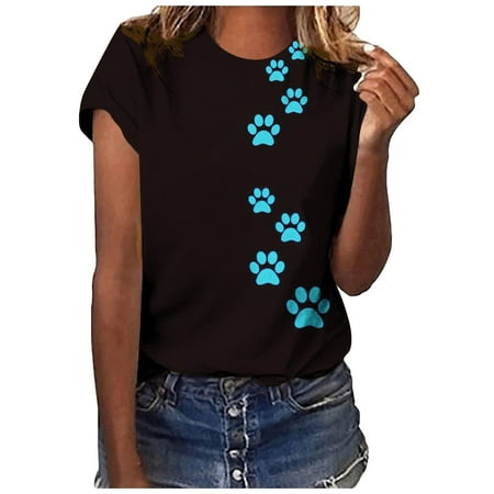 Mrat Bustier Tops for Women Short Sleeve Round-Neck Blouses Fashion Ladies Casual Print Pullover Short Sleeve Tops Blouse Black Tshirt
Mrat Bustier Tops for Women Short Sleeve Round-Neck Blouses Fashion Ladies Casual Print Pullover Short Sleeve Tops Blouse Black Tshirt