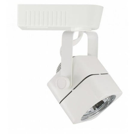 1 Light Square Track Head White