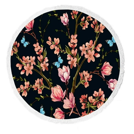 ECZJNT butterflies tropical japanese magnolia flowers Beach Towel Beach Blanket Beach Yoga Mat
ECZJNT butterflies tropical japanese magnolia flowers Beach Towel Beach Blanket Beach Yoga Mat