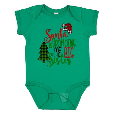 Inktastic Santa is Promoting Me to Big Sister Green Plaid Tree Gift Baby Girl Bodysuit
Inktastic Santa is Promoting Me to Big Sister Green Plaid Tree Gift Baby Girl Bodysuit