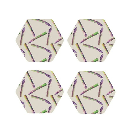 Coasters Set of 4 - Asparagus Print hilarious Drink Coasters for Tabletop Protection Leather Coasters for Living Room Decor and Housewarming Gift Hexagon
Coasters Set of 4 - Asparagus Print hilarious Drink Coasters for Tabletop Protection Leather Coasters for Living Room Decor and Housewarming Gift Hexagon