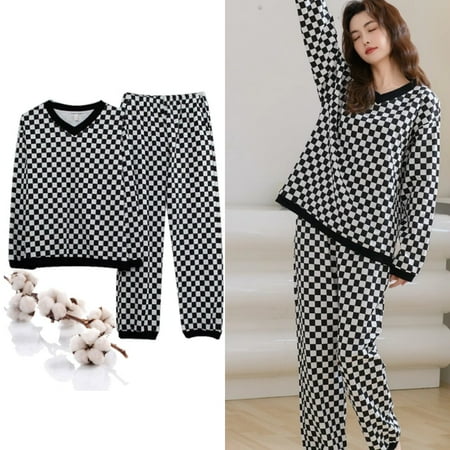 QWZNDZGR Fake 1 For 3 Autumn Combed Cotton Female Pajama Sets Elegant Women s Pyjamas Plaid Sleepwear Loungewear Pijama Mujer Nightwear
QWZNDZGR Fake 1 For 3 Autumn Combed Cotton Female Pajama Sets Elegant Women s Pyjamas Plaid Sleepwear Loungewear Pijama Mujer Nightwear