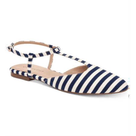 Charter Club Women s Ellory T-Strap Flats Blue Size 8.5M