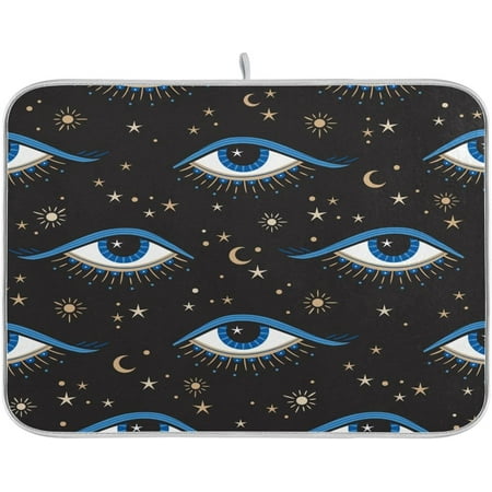 SKYSONIC Dish Drying Mat for Kitchen Counter Evil Eye Pattern Magic Eco Friendly Drying Mat - Easy to Clean Heat Resistant Dish Mat - 18x24
SKYSONIC Dish Drying Mat for Kitchen Counter Evil Eye Pattern Magic Eco Friendly Drying Mat - Easy to Clean Heat Resistant Dish Mat - 18x24
