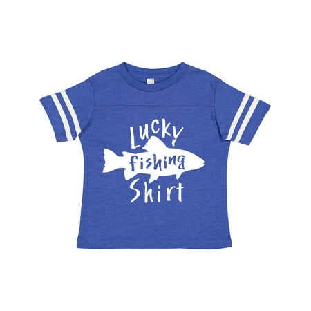 Inktastic Lucky Fishing Shirt- Fish Gift Toddler Boy or Toddler Girl T-Shirt