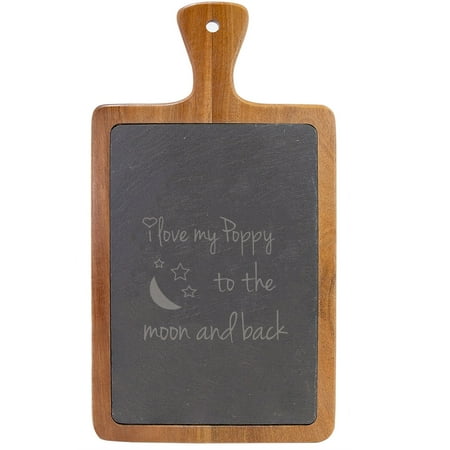 I love my Poppy To The Moon and Back 13 1/4-inch x 7-inch Acacia Wood Slate Slab Cutting Board with 3-inch Wooden Handle
I love my Poppy To The Moon and Back 13 1/4-inch x 7-inch Acacia Wood Slate Slab Cutting Board with 3-inch Wooden Handle