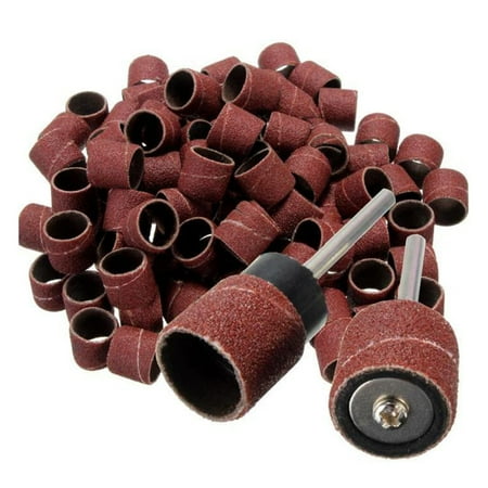 100 Pieces 1/2 inch sandpaper ring Polishing Abrasive Tape in silicon carbide + 2 Pieces x Chuck or mandrels
100 Pieces 1/2 inch sandpaper ring Polishing Abrasive Tape in silicon carbide + 2 Pieces x Chuck or mandrels