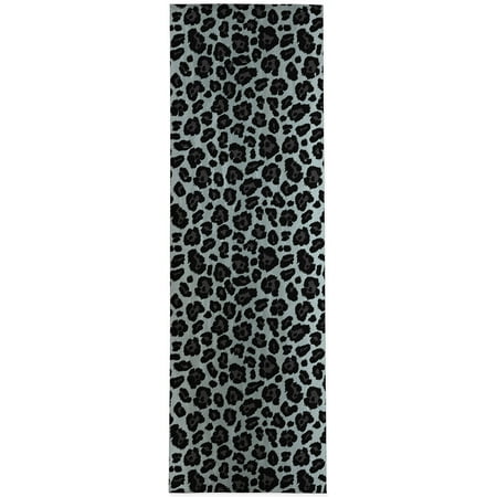 Cheetah Blue & Charcoal Kitchen Mat by Kavka Designs