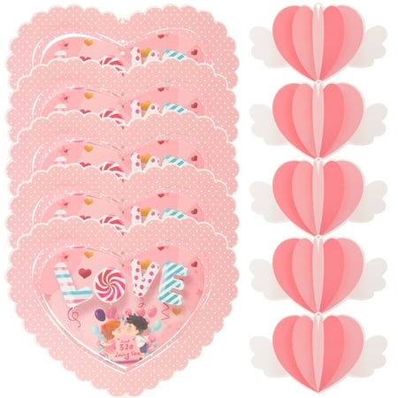 5Pcs Valentine s Day Shopwindow Decorations Party Pendants Stereoscopic Heart Banner
5Pcs Valentine s Day Shopwindow Decorations Party Pendants Stereoscopic Heart Banner