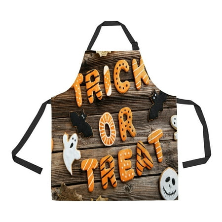 ABPHQTO Halloween Gingerbread Cookies Brown Wooden Table Apron Home Kitchen Apron with Pockets
ABPHQTO Halloween Gingerbread Cookies Brown Wooden Table Apron Home Kitchen Apron with Pockets