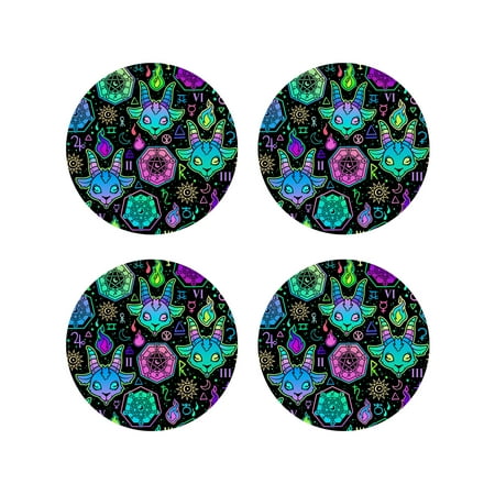 Round Leather Coasters Set of 4 Esoteric Animals And Symbols Table Decor Protect Furniture from Water Marks Scratch and Damage Elegant Home Decor
Round Leather Coasters Set of 4 Esoteric Animals And Symbols Table Decor Protect Furniture from Water Marks Scratch and Damage Elegant Home Decor