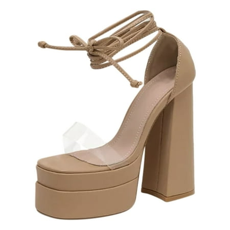 Womens Thong Sandals Platform Sandals for Women Summer Latest Lace Up Square High Heeled Sandals For Girls Open Toe Clear Strap Platform Shoes
Womens Thong Sandals Platform Sandals for Women Summer Latest Lace Up Square High Heeled Sandals For Girls Open Toe Clear Strap Platform Shoes