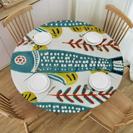 Palnkart Fish Round Table Cover Stain Resistant Washable Indoor Outdoor Tablecloth Kitchen Dining Wedding Parties 100% Polyester Fiber 38-42
Palnkart Fish Round Table Cover Stain Resistant Washable Indoor Outdoor Tablecloth Kitchen Dining Wedding Parties 100% Polyester Fiber 38-42