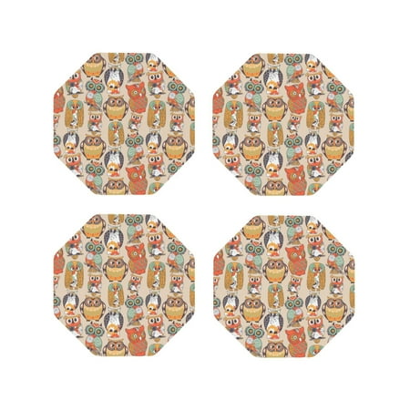 Drink Coasters Set of 4 Bohemian Owls Leather Coasters for Coffee Table Protector Heat Resistant Cute Coasters for Home Decor Housewarming Gifts Bar Kitchen 4 Inch Octagon
Drink Coasters Set of 4 Bohemian Owls Leather Coasters for Coffee Table Protector Heat Resistant Cute Coasters for Home Decor Housewarming Gifts Bar Kitchen 4 Inch Octagon