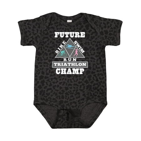 Inktastic Future Triathlon Champ Run Swim Gift Baby Boy or Baby Girl Bodysuit