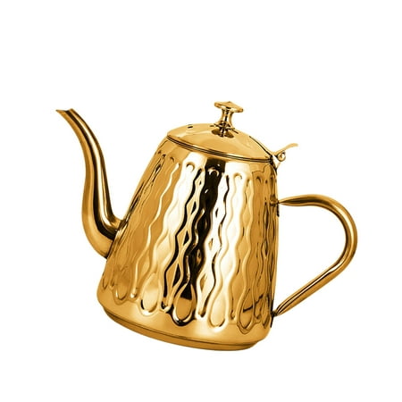 

Stainless Steel Tea Pot Coffee Brewer Pot Loose Tea Maker Pour Drip for Electric Aureate