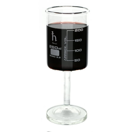 Handmade Beaker Wine Glass Made of Lab Grade Borosilicate 3.3 Glass - 250mL Capacity Dishwasher Safe
Handmade Beaker Wine Glass Made of Lab Grade Borosilicate 3.3 Glass - 250mL Capacity Dishwasher Safe