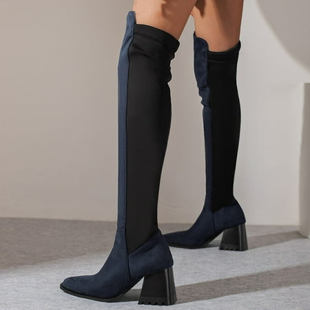 Boots Women Knee High Boots Autumn And Winter Fashion Color Blocking Comfortable Square Toe Thick Heel Square Heel
Boots Women Knee High Boots Autumn And Winter Fashion Color Blocking Comfortable Square Toe Thick Heel Square Heel