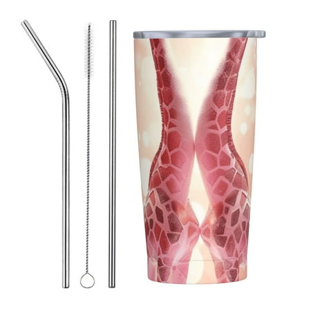 Giraffes in Romantic 20 oz stainless steel insulated cup with handle lid and straw suitable for home office or car black
Giraffes in Romantic 20 oz stainless steel insulated cup with handle lid and straw suitable for home office or car black