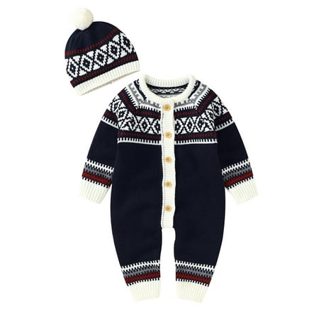 Sunisery Infant Newborn Baby Girls Boys Clothes Knitted Santa Christmas Warm Romper Long Sleeve Jumpsuit+Hat Royal Blue 12-18 Months
Sunisery Infant Newborn Baby Girls Boys Clothes Knitted Santa Christmas Warm Romper Long Sleeve Jumpsuit+Hat Royal Blue 12-18 Months
