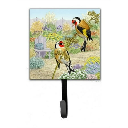 European Goldfinches by Sarah Adams Leash or Key Holder